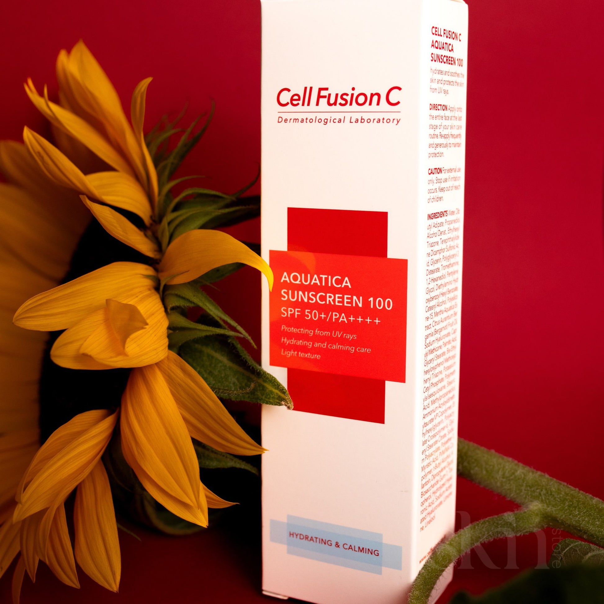 Opakowanie kremu Cell Fusion C Aquatica Sunscreen 100